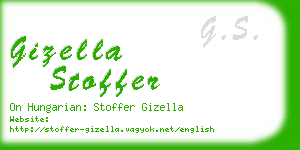 gizella stoffer business card